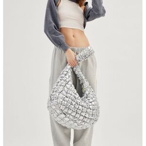 Elle Bubble Hobo Bag from Urban Outfitters in Silver